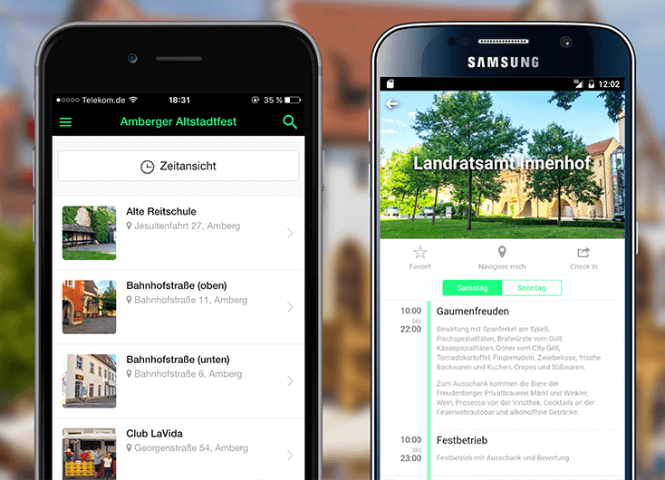 Amberger Altstadtfest App Anwendung Webdesign Amberg ACC