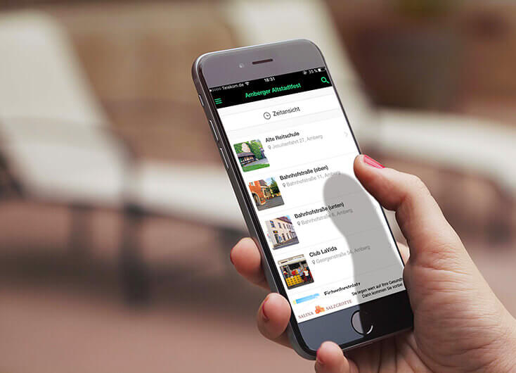 Altstadtfest Amberg Webdesign App Design